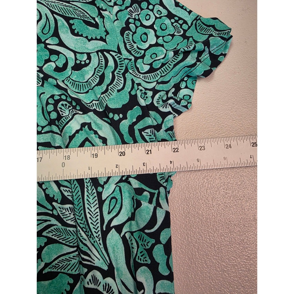 Tommy Hilfiger Green Paisley Floral Button Shoulder Shift Dress 22W - Picture 5 of 6